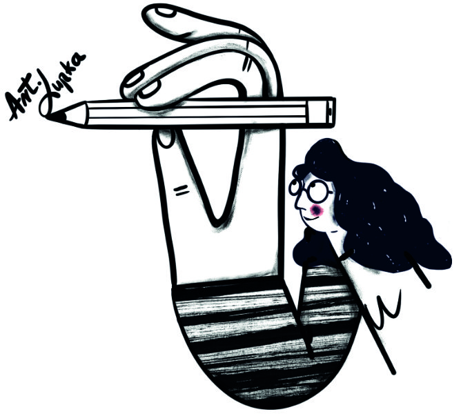 Ilustracja ręcznie sygnowane